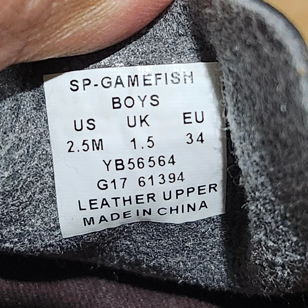 Sperry Top-Sider Boys Gamefish Tan Leather Boat Shoes Loafers 2.5M YB56564